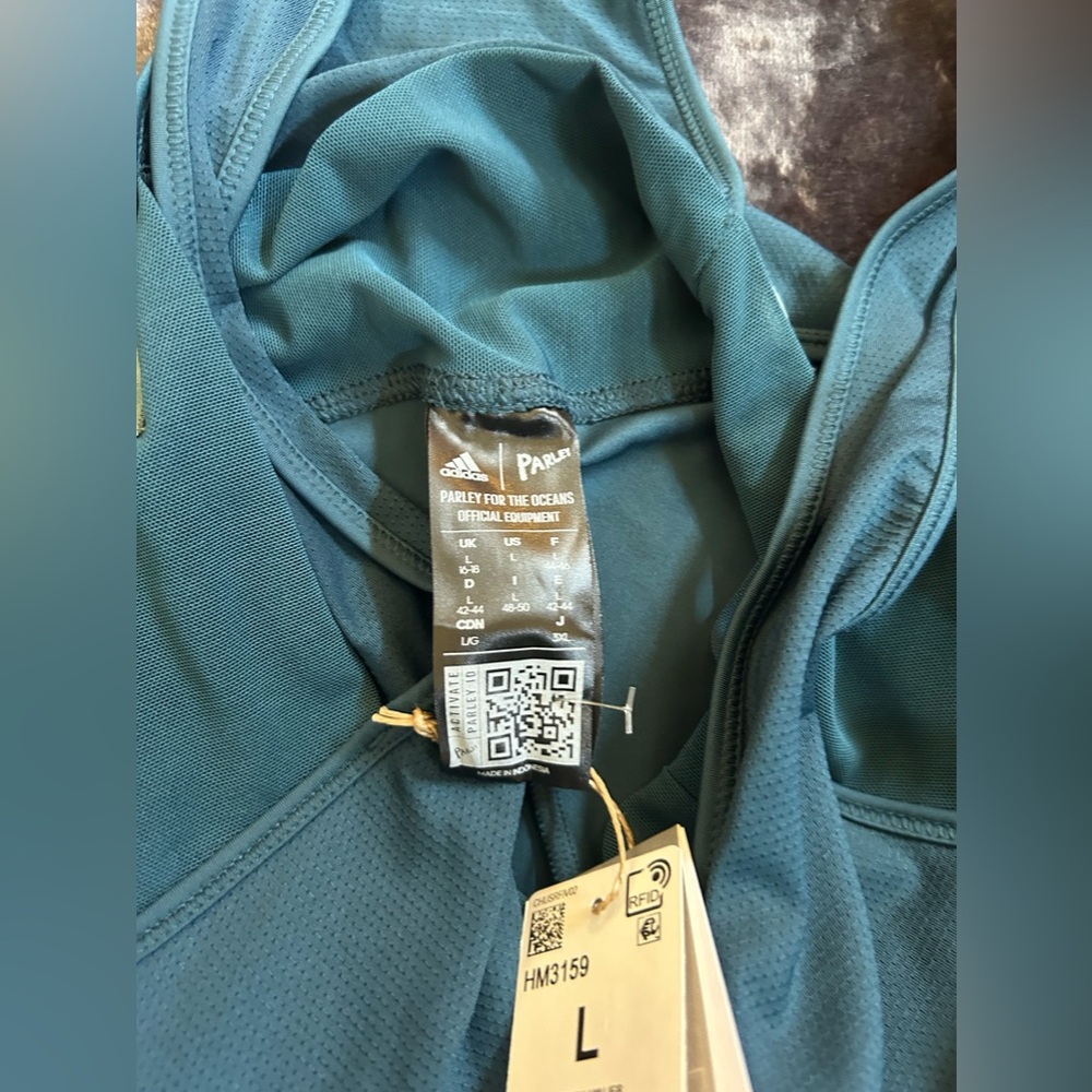 Adidas Women's Teal Parley  Cycling Shorts bib NWT - Picture 9 of 16